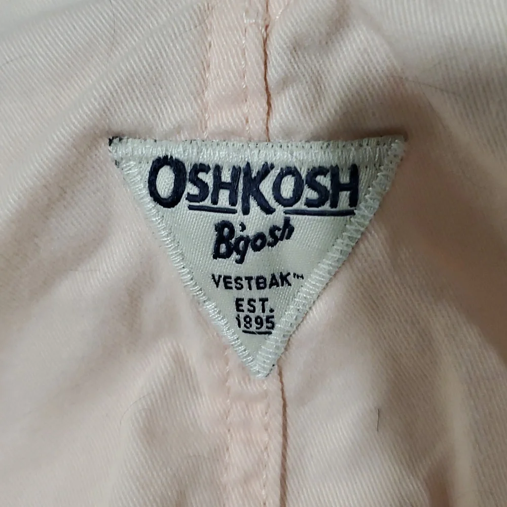 Vtg OshKosh B'gosh Peach pink white Vestbak Dress